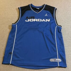 Air Jordan Blue and Black Basketball Jersey and Pants